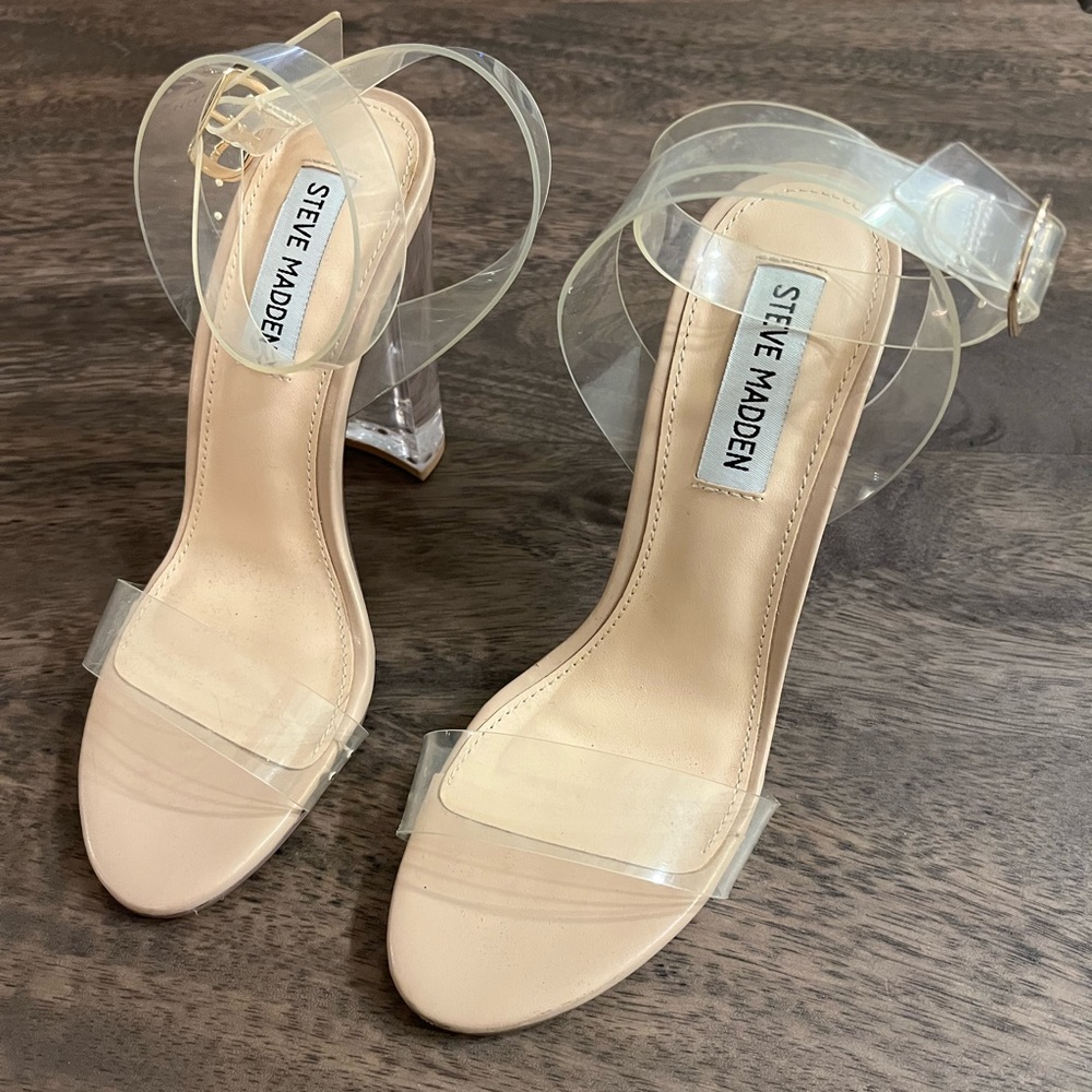 Steve Madden Clearer Clear Heels